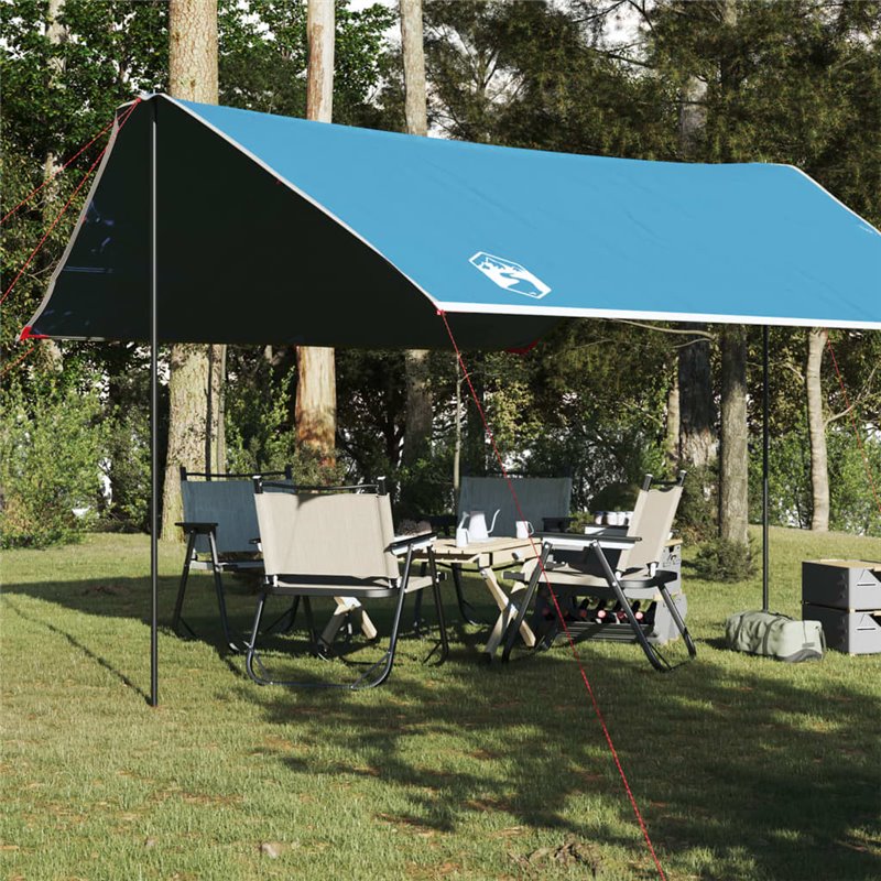 VidaXL Bâche de camping bleu 430x380x210 cm imperméable