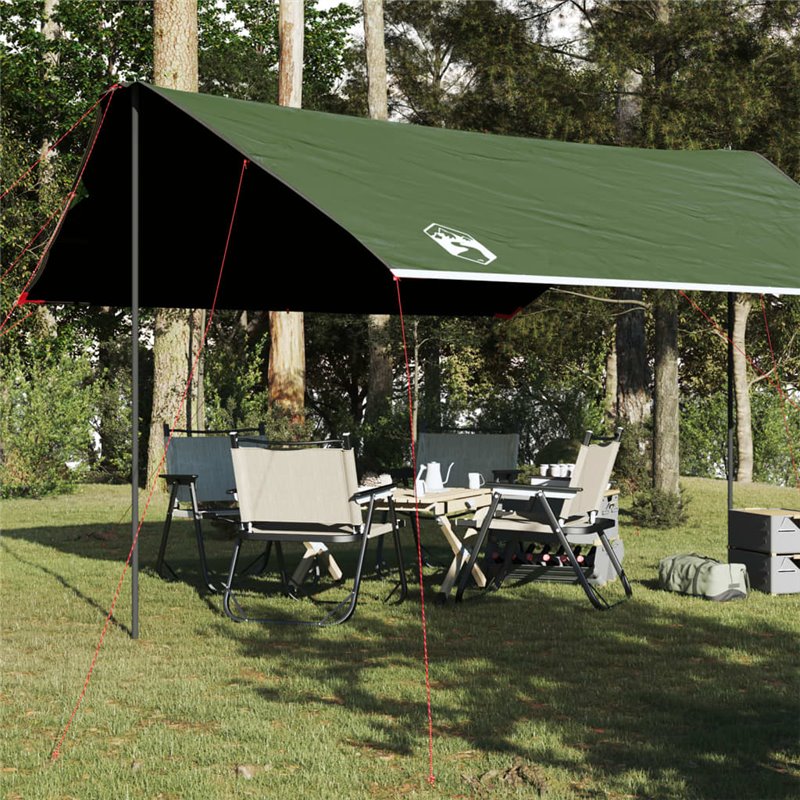 VidaXL Bâche de camping vert 460x305x210 cm imperméable