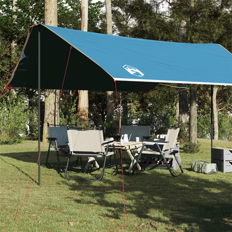 VidaXL Bâche de camping bleu 460x305x210 cm imperméable