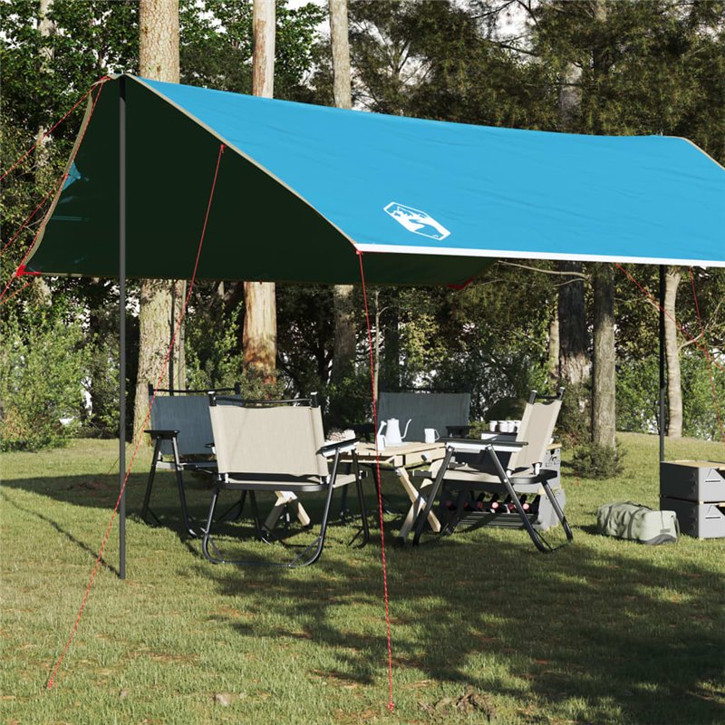 VidaXL Bâche de camping bleu 460x305x210 cm imperméable