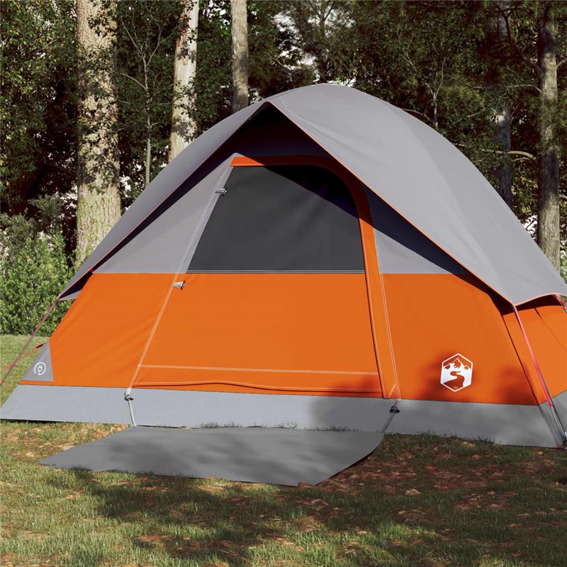 VidaXL Tente de camping à dôme 3 personnes orange imperméable