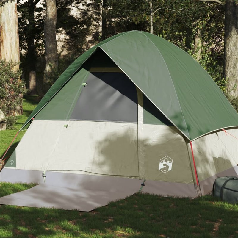 VidaXL Tente de camping à dôme 4 personnes vert imperméable