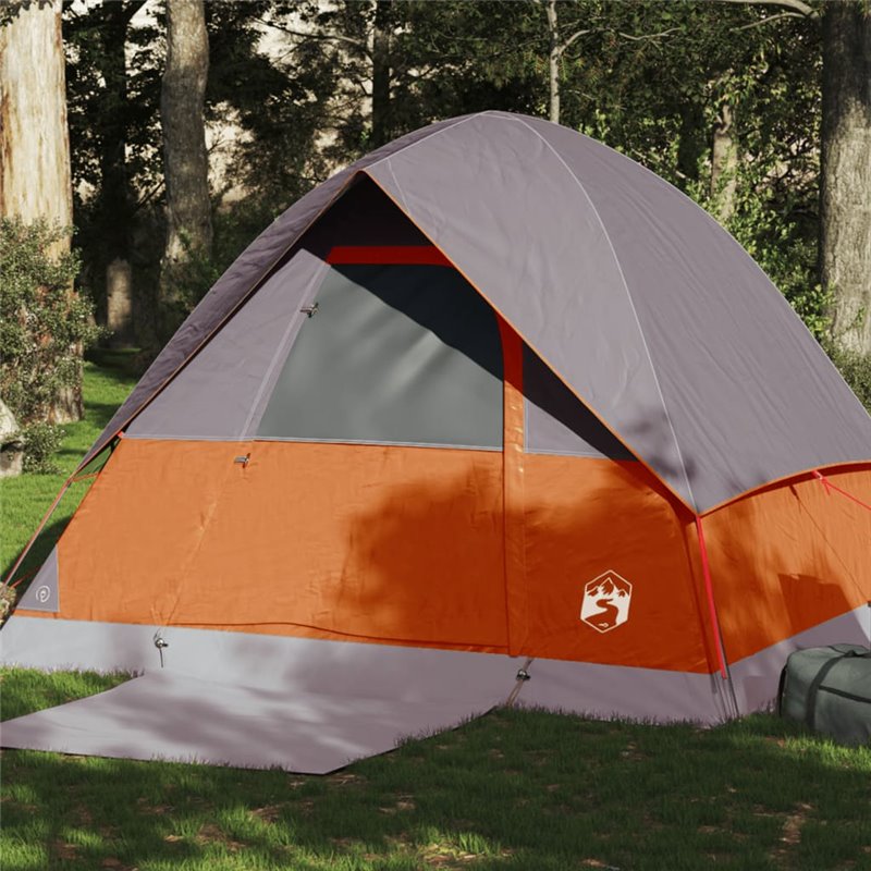 VidaXL Tente de camping à dôme 4 personnes orange imperméable