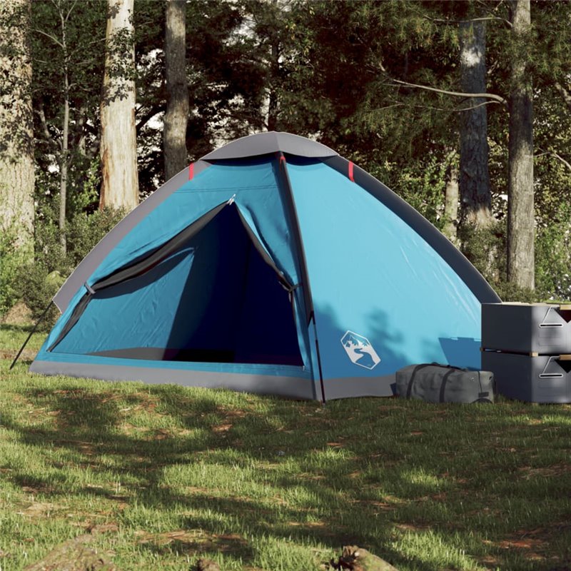 VidaXL Tente de camping à dôme 4 personnes bleu imperméable