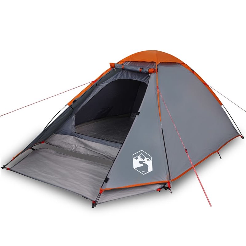 Image secondaire de VidaXL Tente de camping à dôme 2 personnes gris et orange imperméable