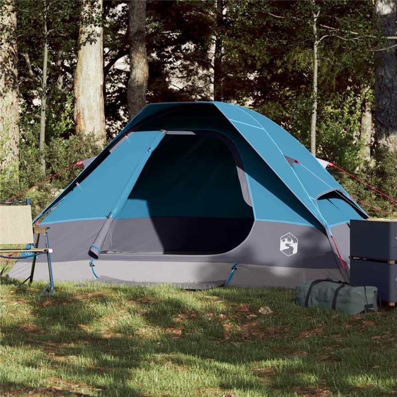 VidaXL Tente de camping à dôme 2 personnes bleu imperméable