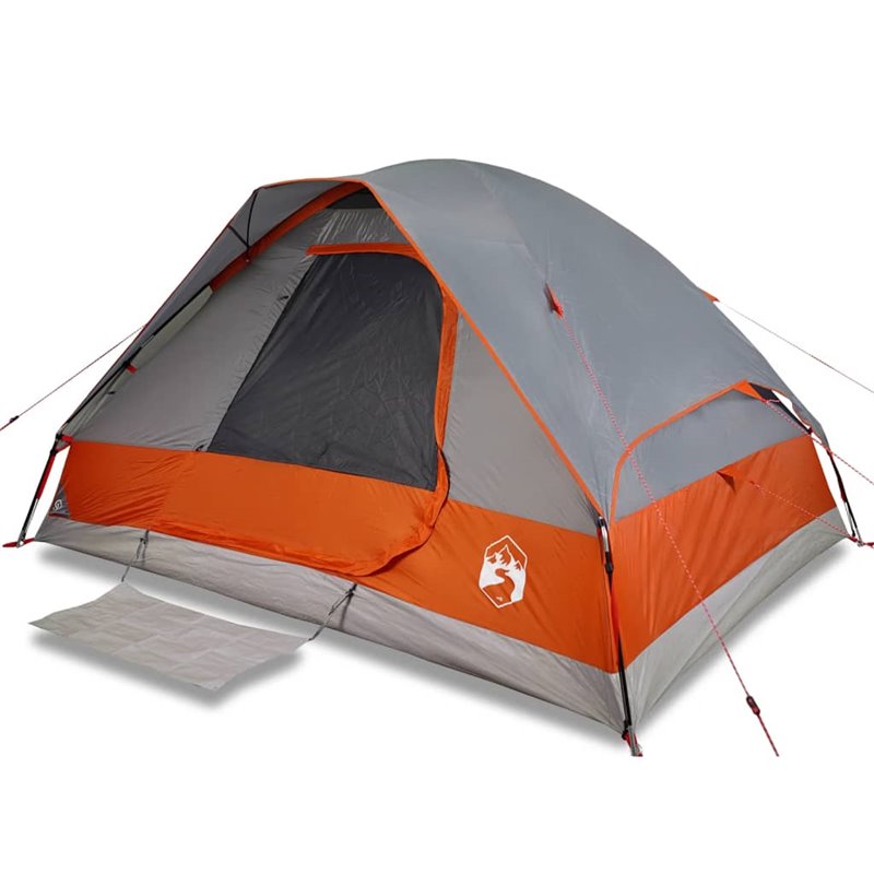 Image secondaire de VidaXL Tente de camping à dôme 2 personnes gris et orange imperméable