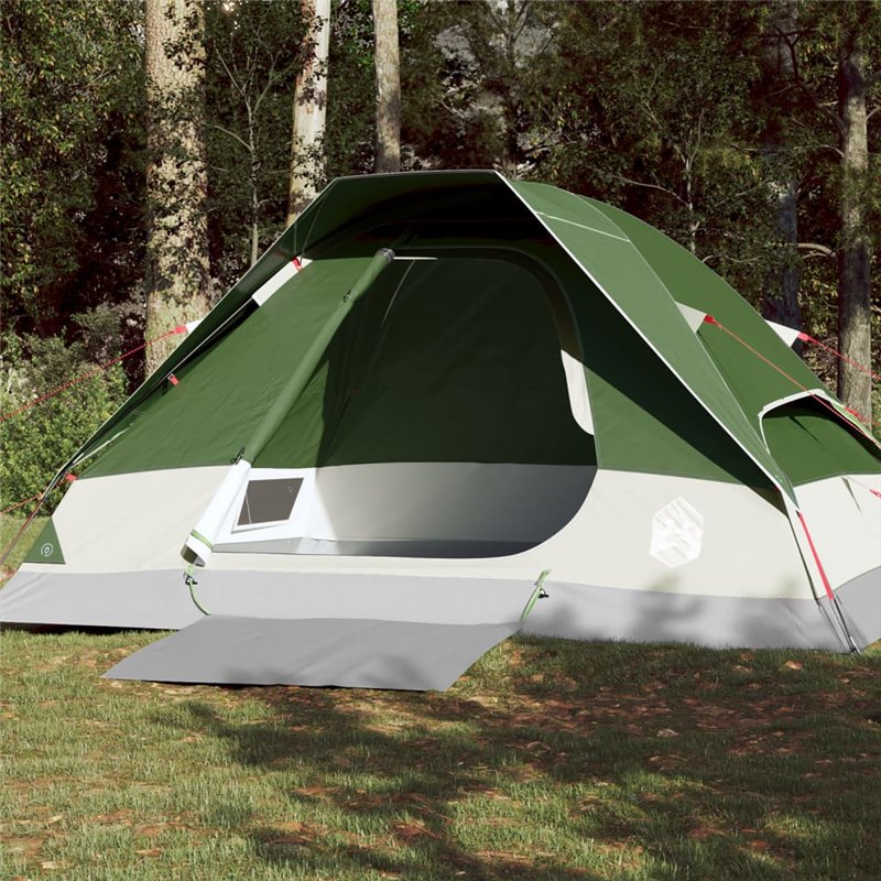 VidaXL Tente de camping à dôme 4 personnes vert imperméable