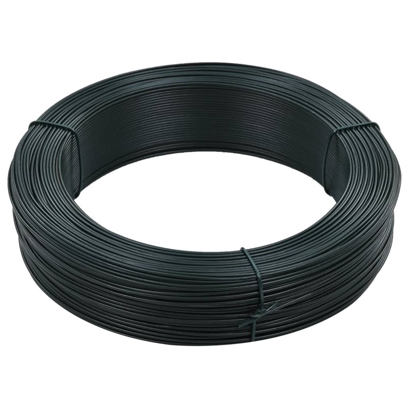 VidaXL Fil de liaison de clôture 250 m 1,4/2 mm Acier Vert noirâtre