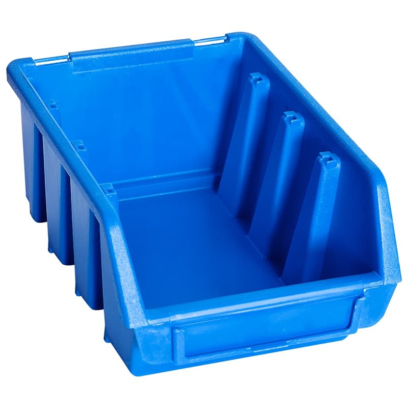 Image secondaire de VidaXL Bacs de rangement empilables 20 pcs bleu plastique