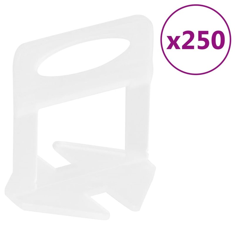 VidaXL Clips de nivellement de carreaux 250 pcs 1,5 mm