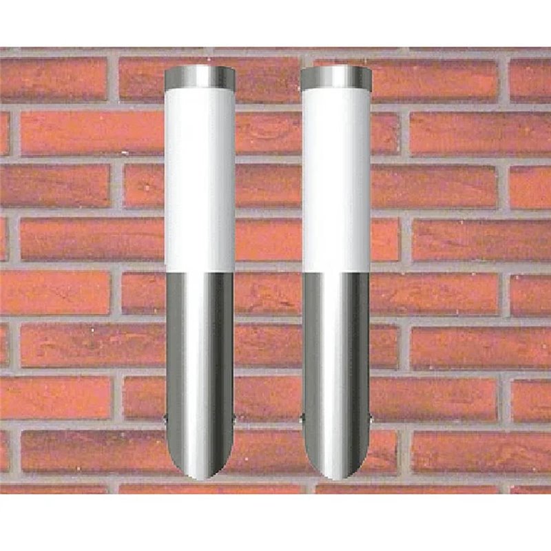 VidaXL Applique murale d'extérieur 2 pcs Acier inoxydable