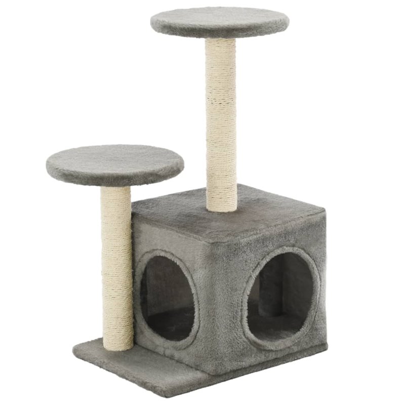 Image secondaire de VidaXL Arbre à chat avec griffoirs en sisal 60 cm Gris