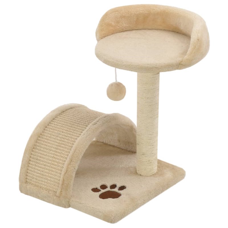 Image secondaire de VidaXL Arbre à chat avec griffoir en sisal 40 cm Beige et Marron