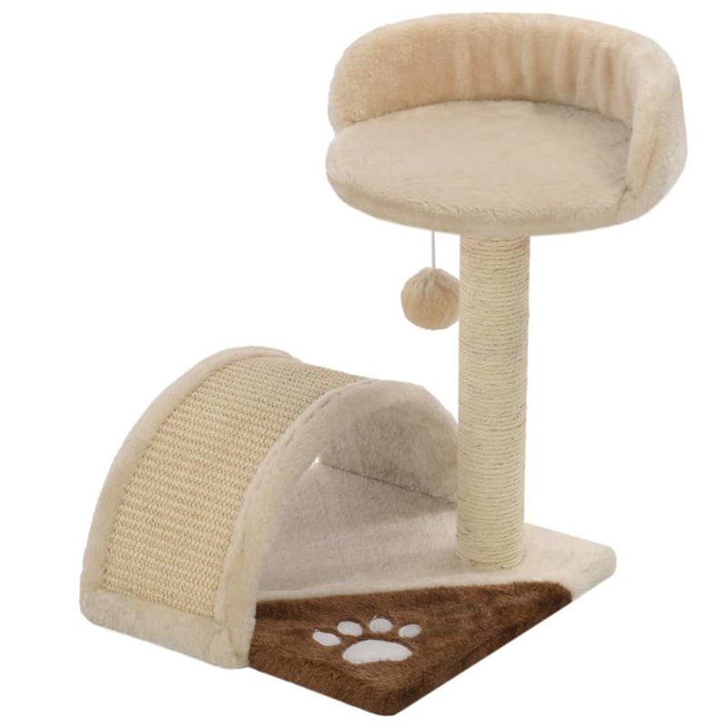 Image secondaire de VidaXL Arbre à chat avec griffoir en sisal 40 cm Beige et Marron