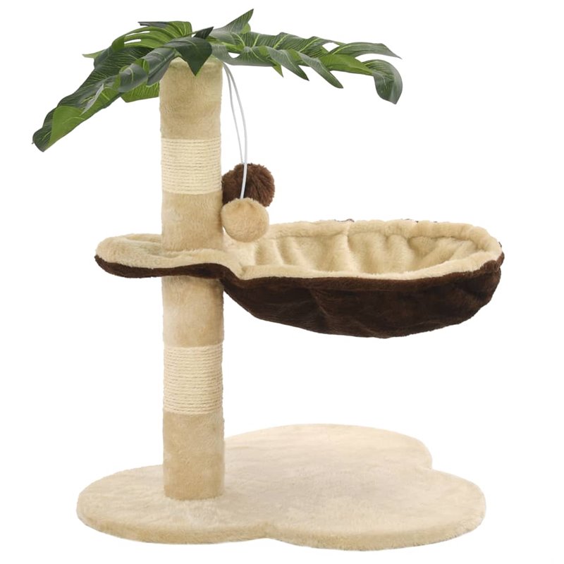 Image secondaire de VidaXL Arbre à chat avec griffoir en sisal 50 cm Beige et Marron