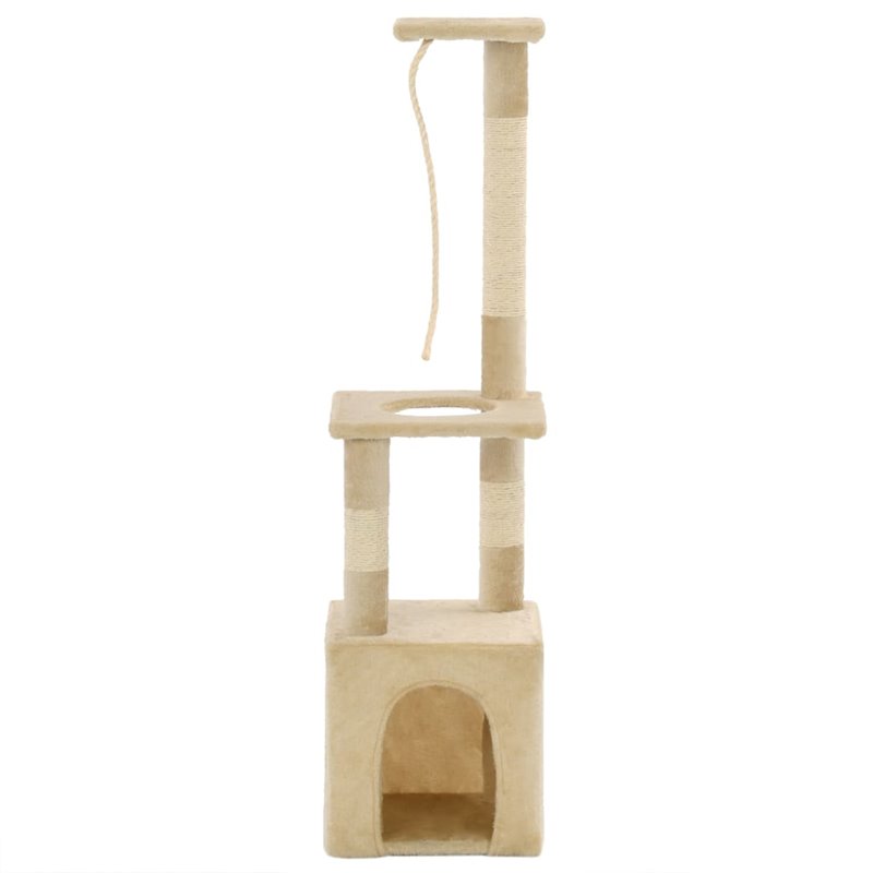 Image secondaire de VidaXL Arbre à chat avec griffoirs en sisal 109 cm Beige