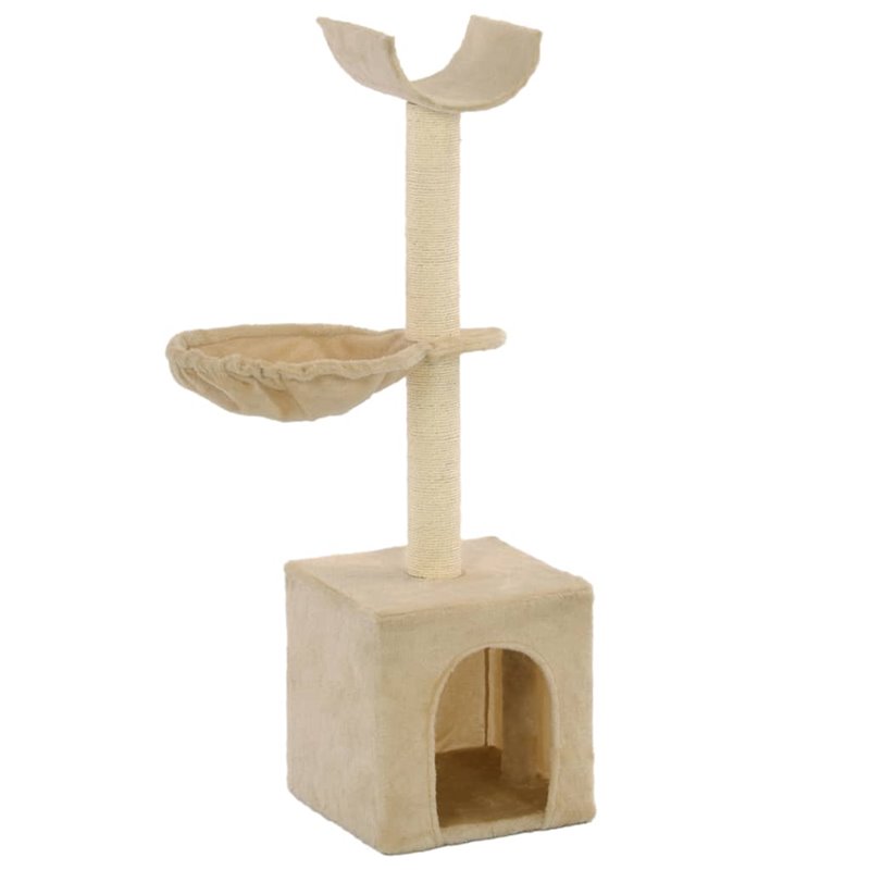 VidaXL Arbre à chat avec griffoirs en sisal 105 cm Beige