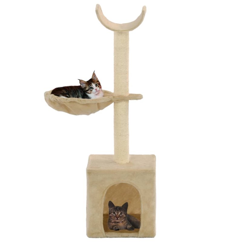 Image secondaire de VidaXL Arbre à chat avec griffoirs en sisal 105 cm Beige