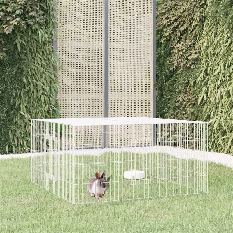 VidaXL Cage à lapin 110x110x55 cm Fer galvanisé