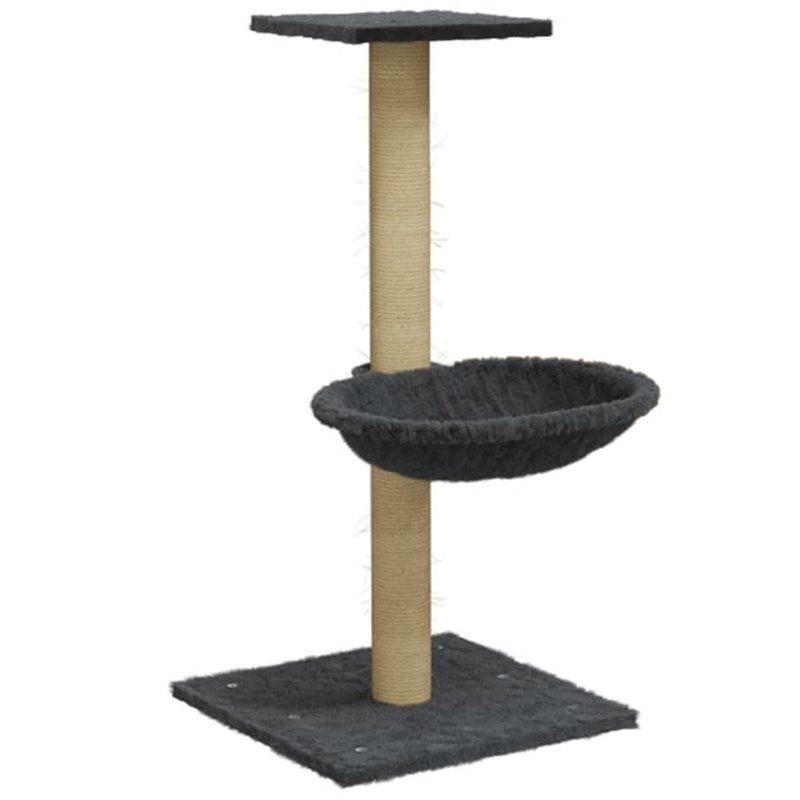 Image secondaire de VidaXL Arbre à chat avec griffoir en sisal Gris foncé 74 cm