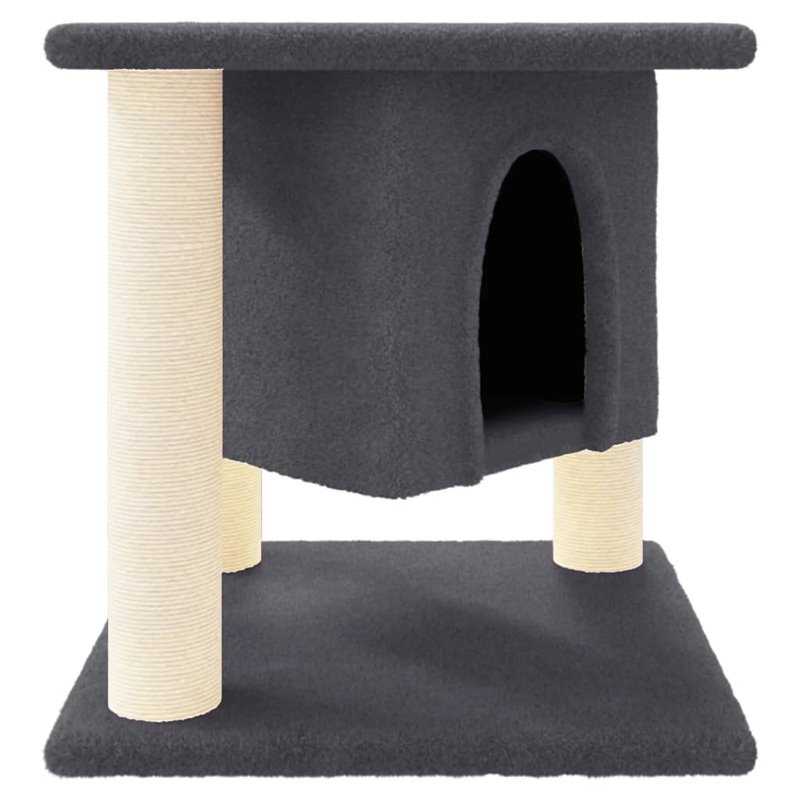 Image secondaire de VidaXL Arbre à chat avec griffoirs en sisal Gris foncé 37 cm