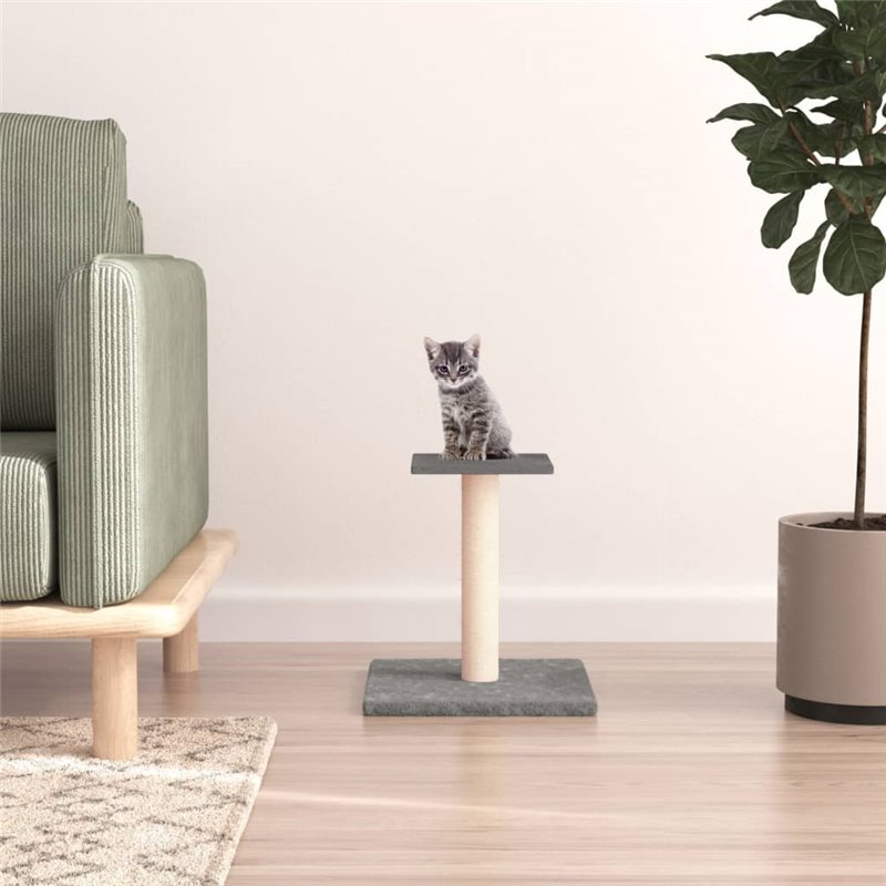 VidaXL Arbre à chat avec plate-forme gris clair 38 cm