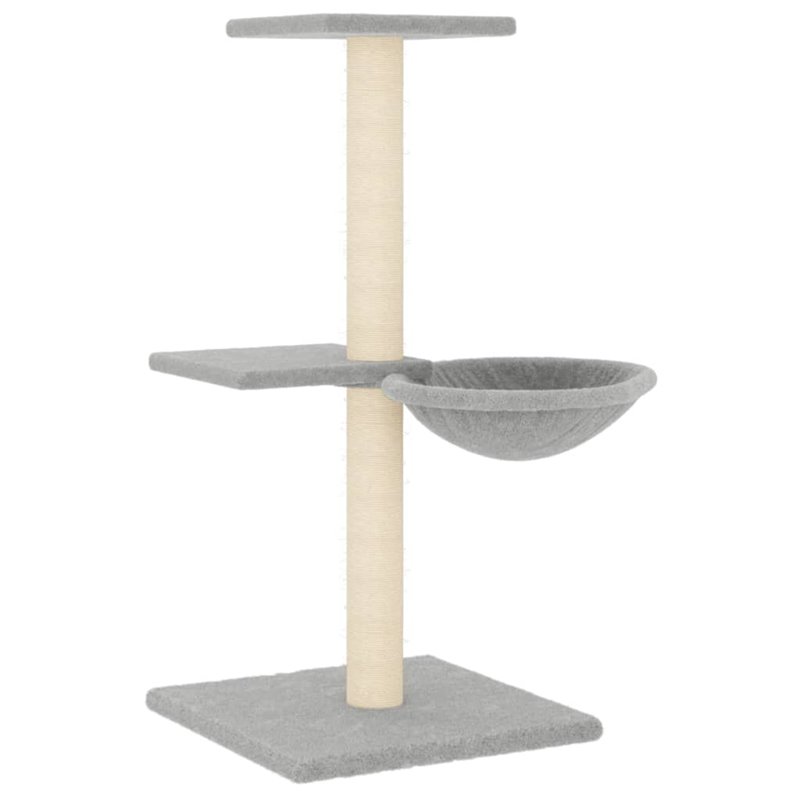 Image secondaire de VidaXL Arbre à chat avec griffoirs en sisal gris clair 72 cm