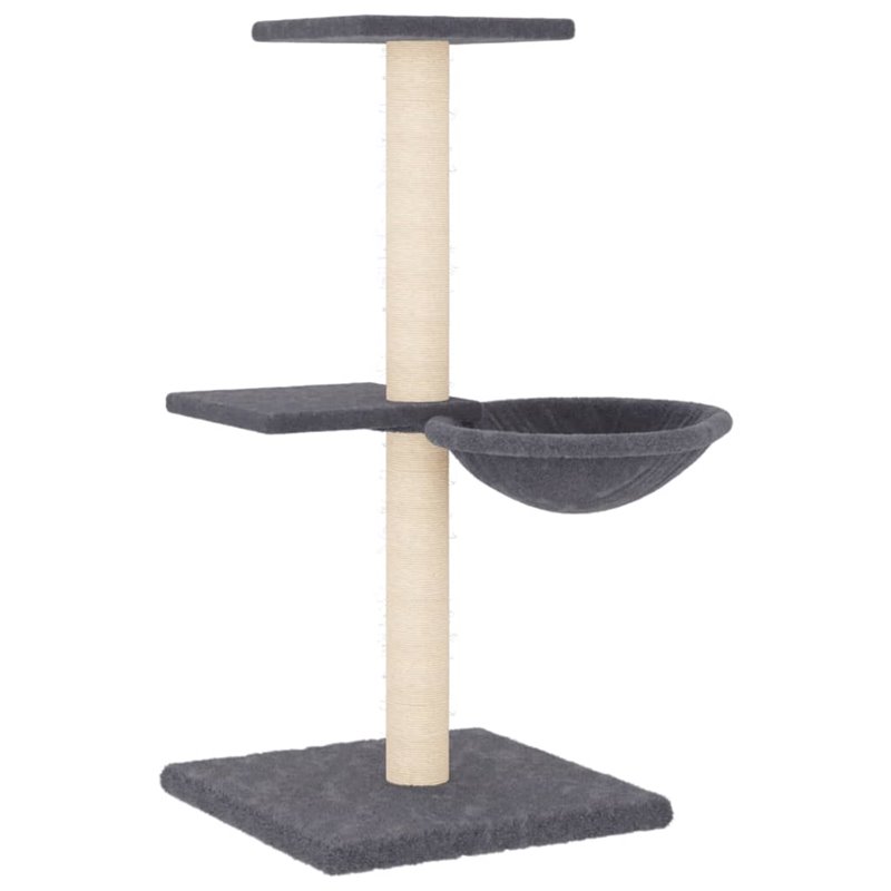 Image secondaire de VidaXL Arbre à chat avec griffoirs en sisal gris foncé 72 cm