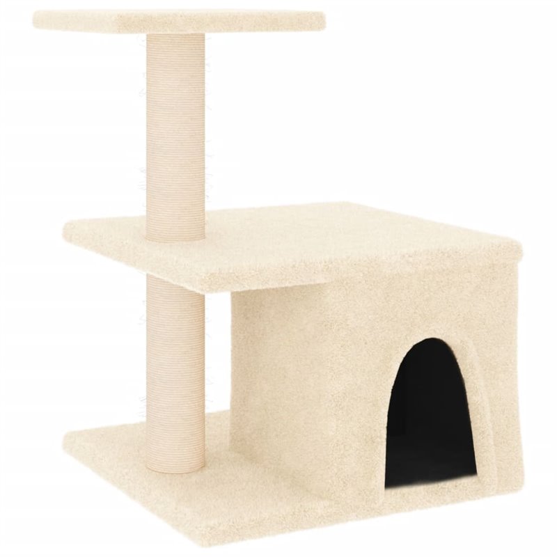 Image secondaire de VidaXL Arbre à chat avec griffoirs en sisal crème 48 cm