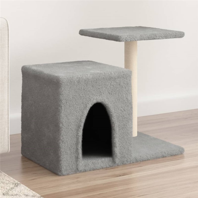 VidaXL Arbre à chat avec griffoirs en sisal gris clair 50,5 cm