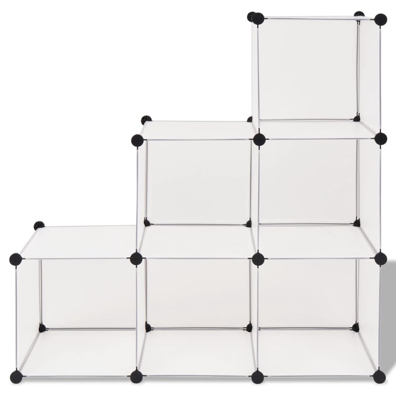 Image secondaire de VidaXL Organisateur de rangement cube avec 6 compartiments Blanc