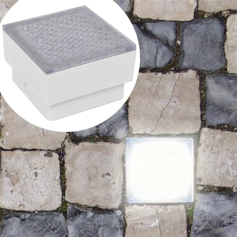 VidaXL 6 lampes LED d'éclairage incorporées au sol 100x100x68 mm