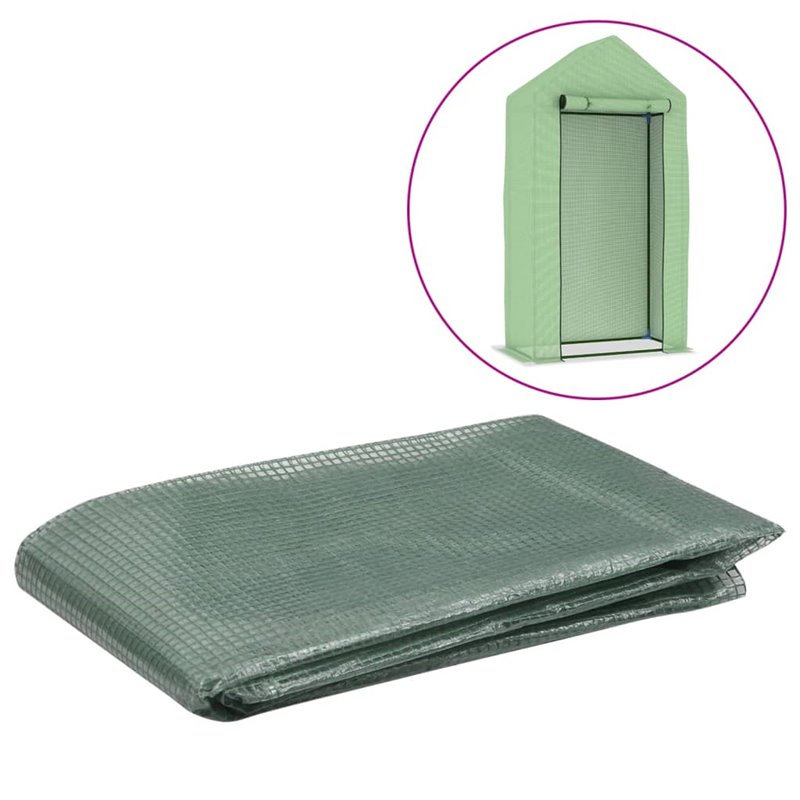 VidaXL Couverture de remplacement de serre (0,5 m²) 50x100x190 cm Vert