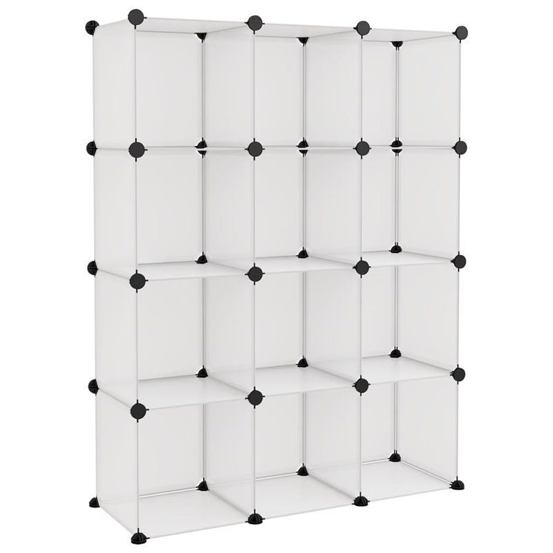 Image secondaire de VidaXL Cubes de rangement 12 pcs Transparent PP