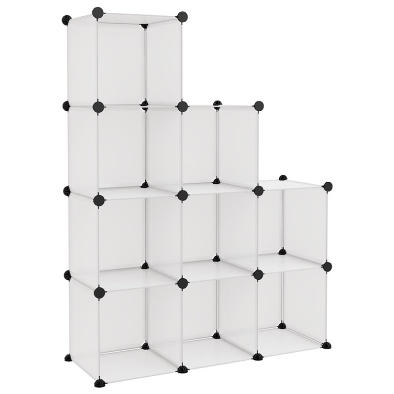 Image secondaire de VidaXL Cubes de rangement 9 pcs Transparent PP