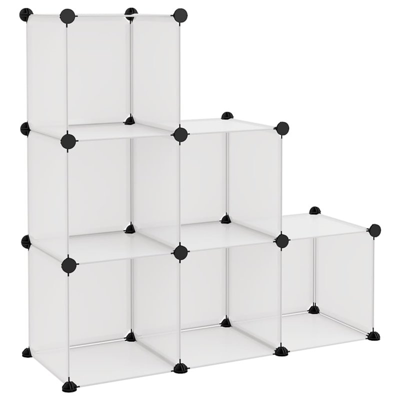 Image secondaire de VidaXL Cubes de rangement 6 pcs Transparent PP