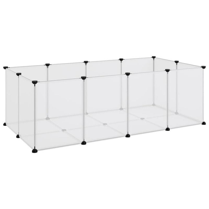 Image secondaire de VidaXL Cage pour petits animaux Transparent 144x74x46,5 cm PP et Acier