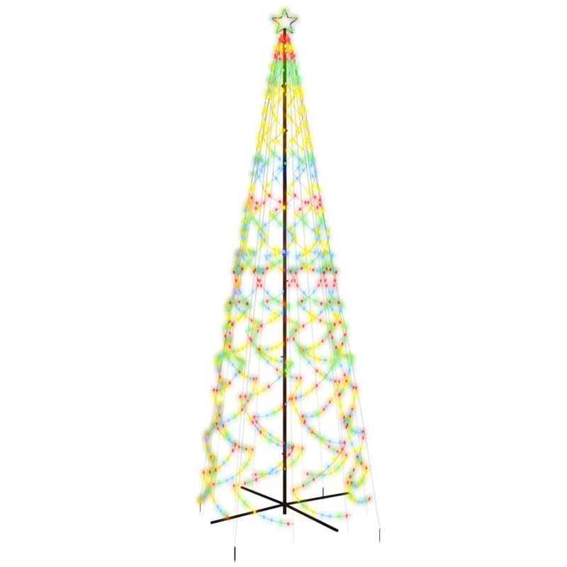 Image secondaire de VidaXL Arbre de Noël cône 1400 LED Colorées 160x500 cm