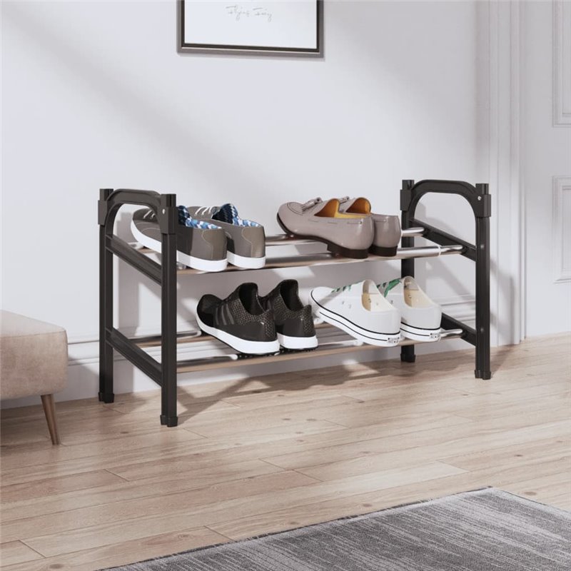 VidaXL Meuble à chaussures extensible avec 2 étagères 119x24x37 cm