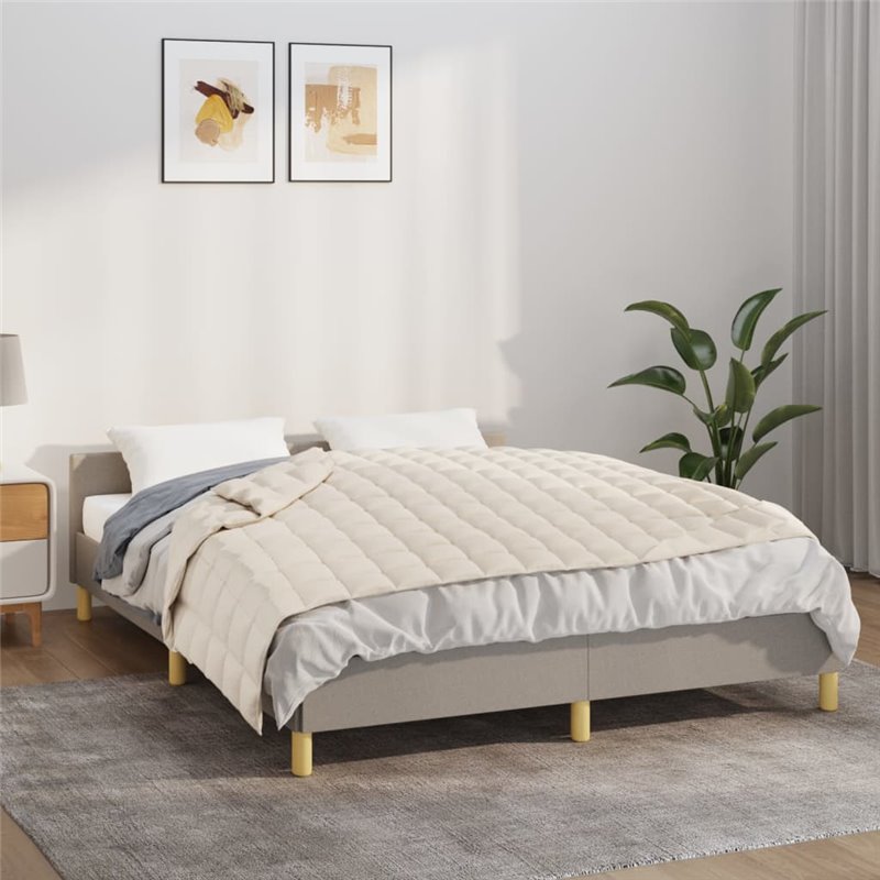 VidaXL Couverture lestée Crème clair 150x200 cm 7 kg Tissu