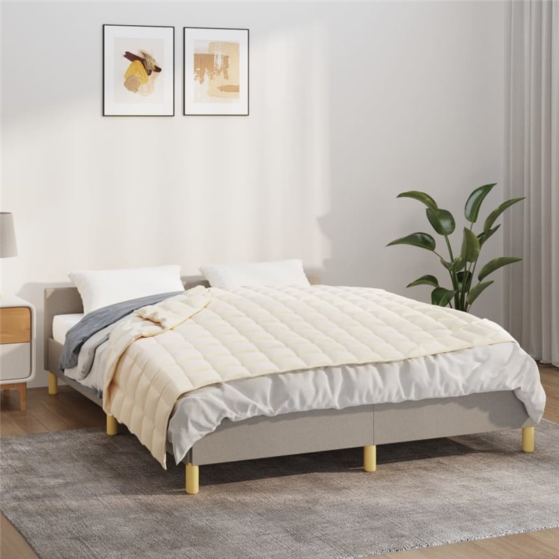 VidaXL Couverture lestée Crème clair 120x180 cm 5 kg Tissu