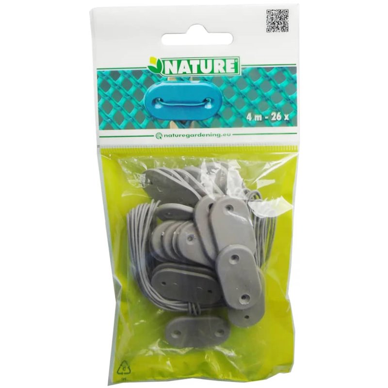 Image secondaire de Nature Kit de fixation pour clôture de jardin 27 pcs Gris