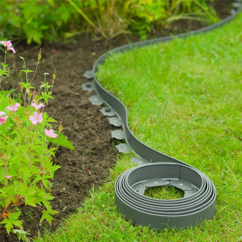 Nature Bordure de jardin 5 cm x 10 m Gris