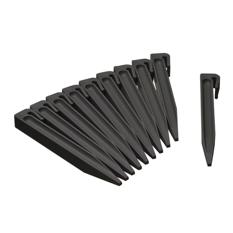 Image secondaire de Nature Piquets d'ancrage de jardin 10 pcs noir petit