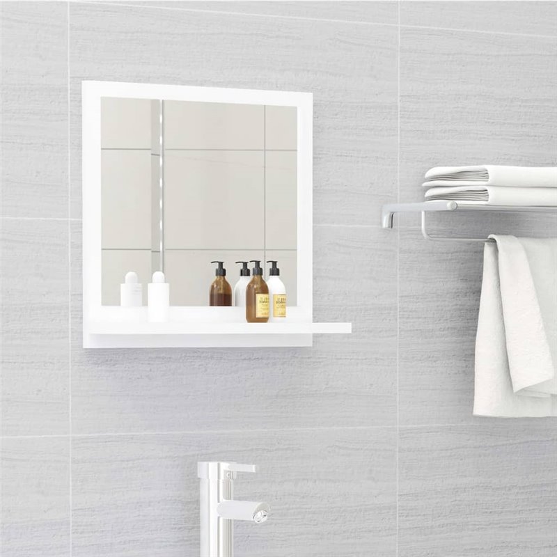 VidaXL Miroir de salle de bain Blanc 40x10,5x37 cm Bois d'ingénierie