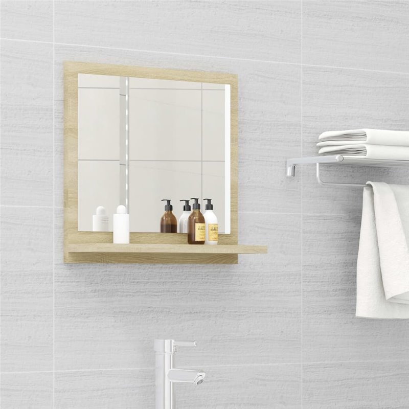 VidaXL Miroir salle de bain chêne sonoma 40x10,5x37cm Bois ingénierie