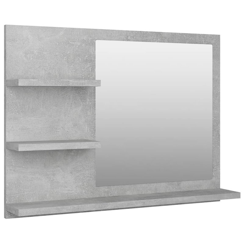 Image secondaire de VidaXL Miroir de salle de bain gris béton 60x10,5x45cm bois ingénierie