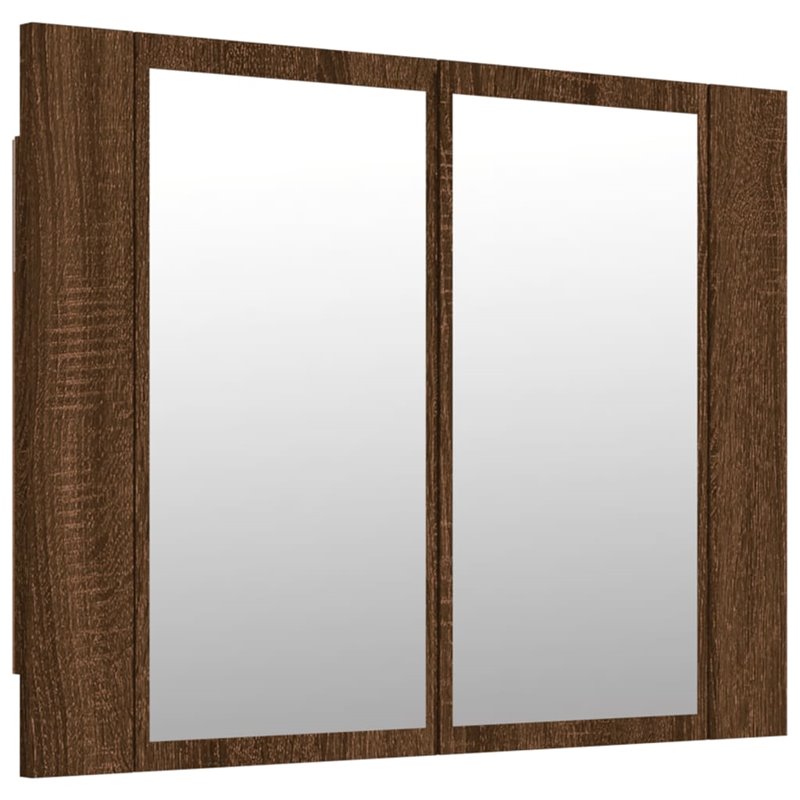 Image secondaire de VidaXL Armoire à miroir LED Chêne marron 60x12x45 cm Bois d'ingénierie