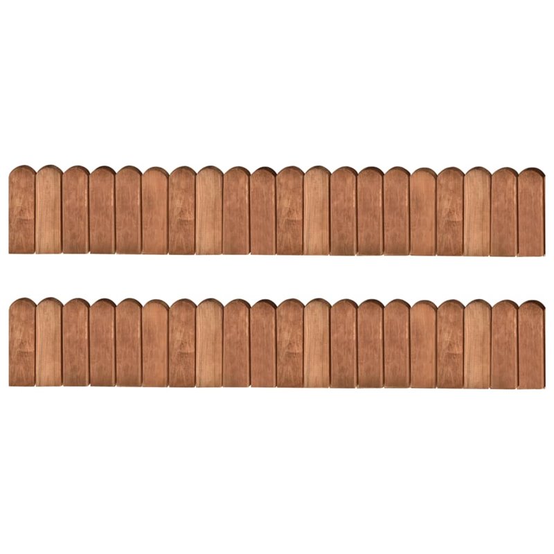 VidaXL Rouleaux de bordure 2 pcs 120 cm bois de pin imprégné